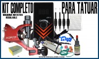 Kit para tatuar con maquina rotativa